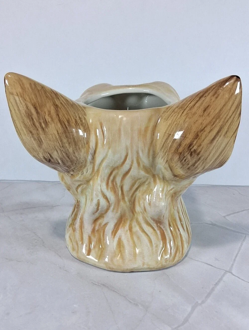 Hobby Lobby Ceramic Terrier Head Vase - Beige and Brown
